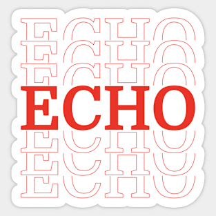 Echo Repeated (Stacked Lines) Sticker